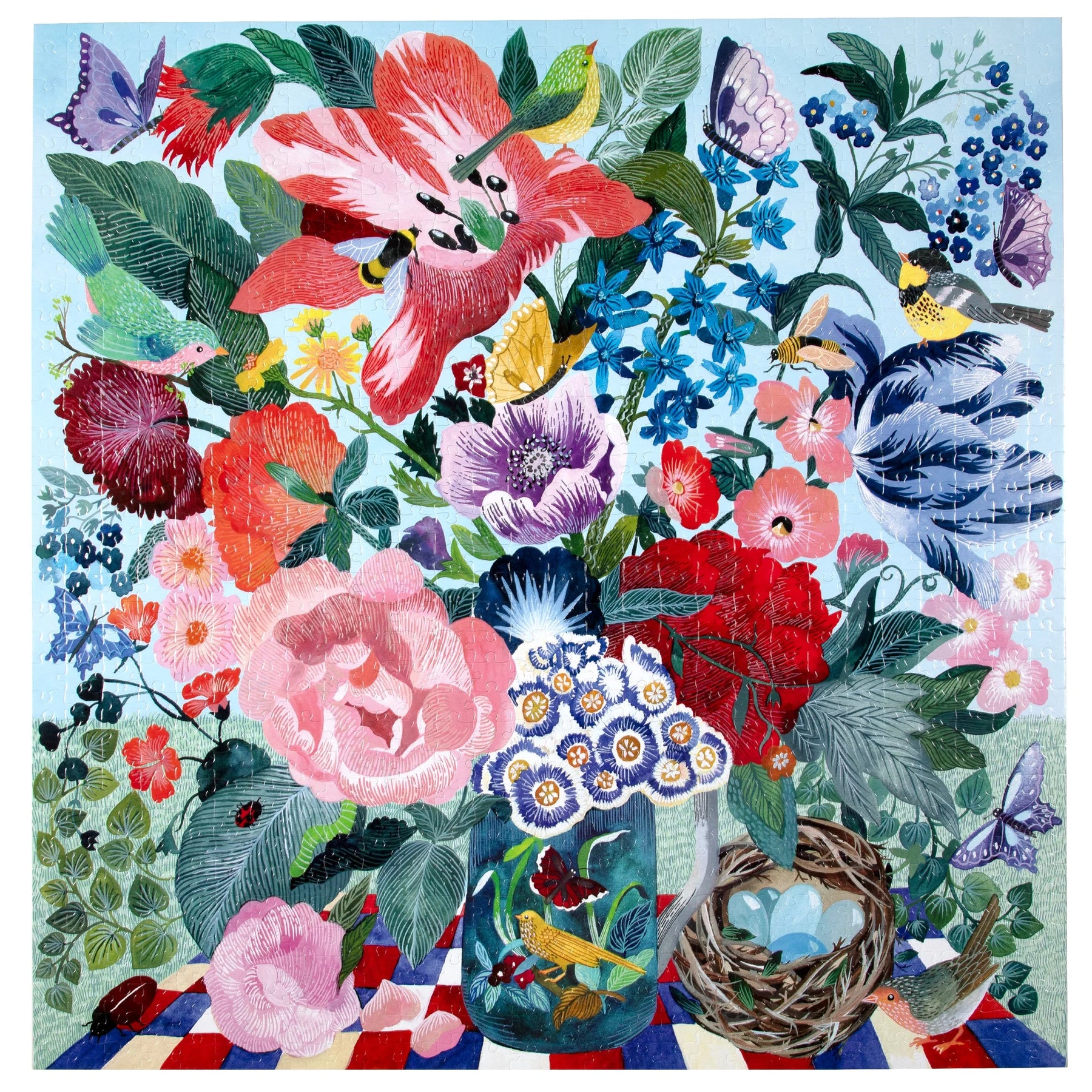 eeBoo - Puzzle Spring Bouquet