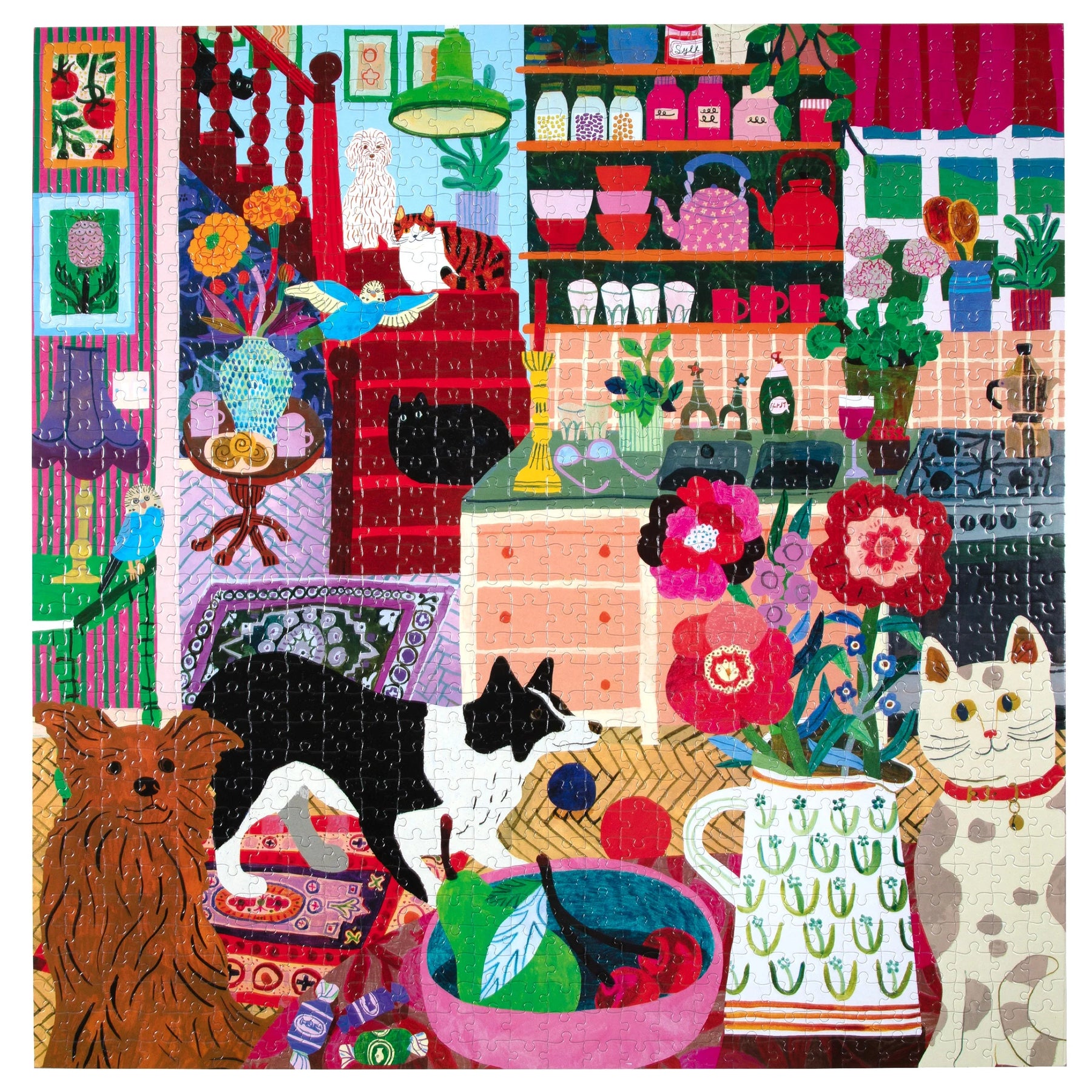 eeBoo - Pets in the Kitchen 1000 Piece Puzzle