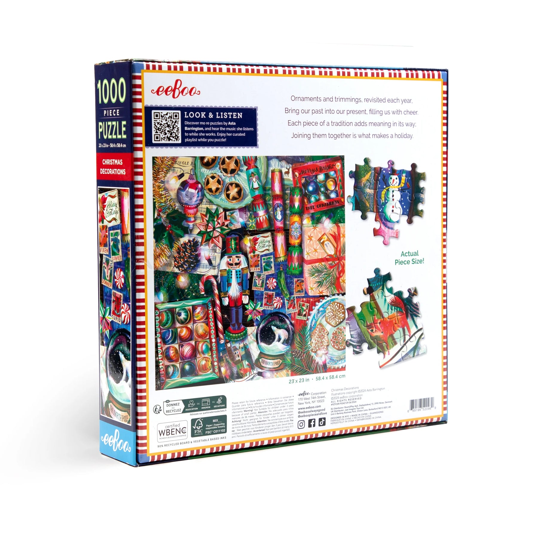 eeBoo - Puzzle Christmas Decorations 1000 Piece Puzzle