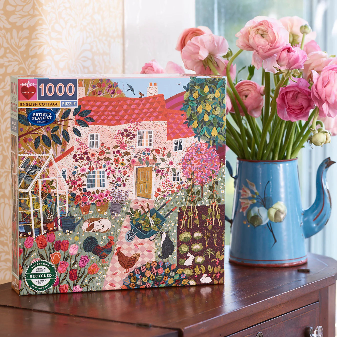 eeBoo - English Cottage 1000 Piece Puzzle