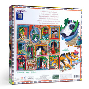 eeBoo - Cats in the Window 1000 Piece Puzzle
