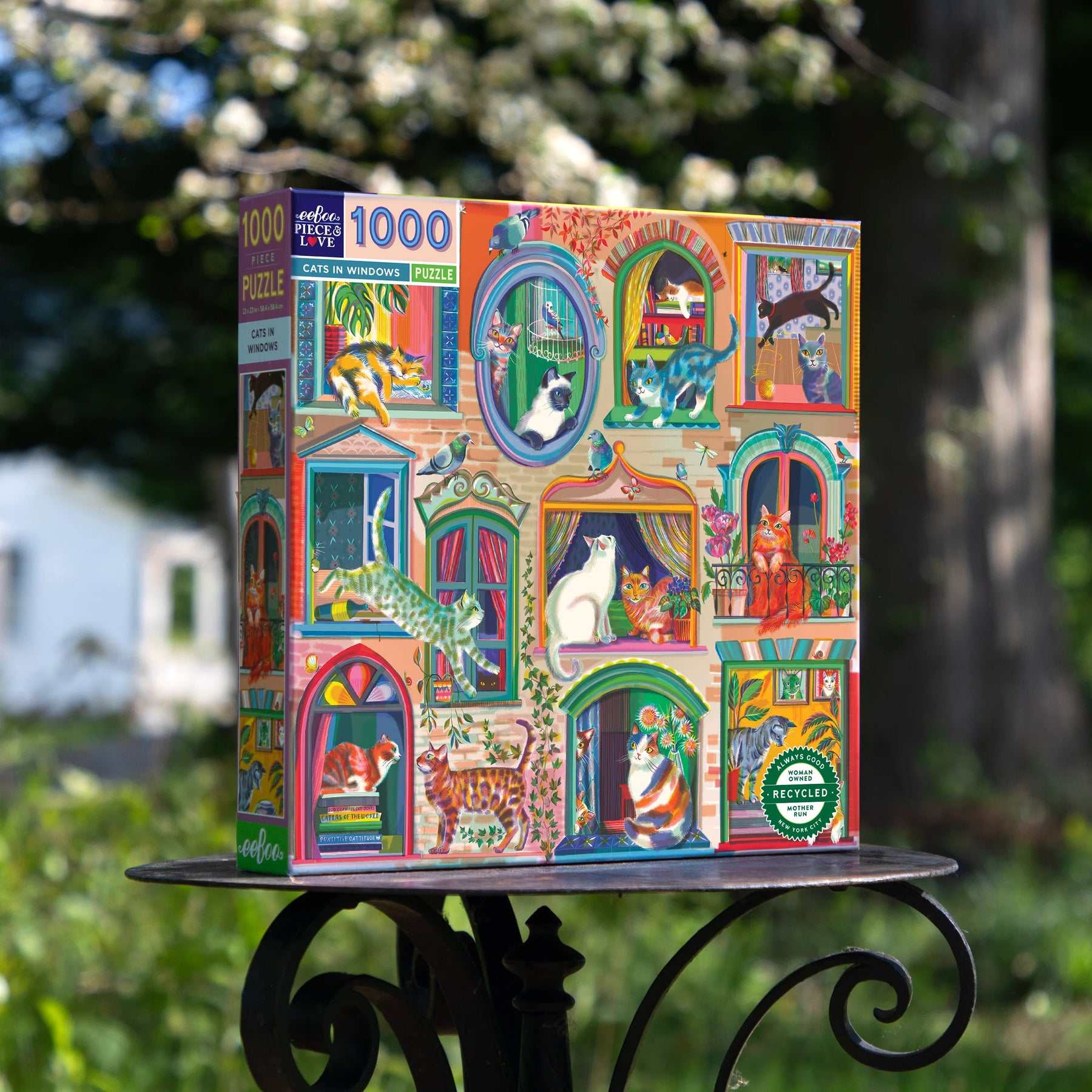 eeBoo - Cats in the Window 1000 Piece Puzzle