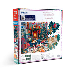eeBoo - English Cottage Christmas 1000 Piece Puzzle