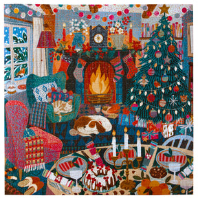 eeBoo - English Cottage Christmas 1000 Piece Puzzle