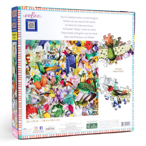 eeBoo - Hummingbirds and Gems 1000 Piece Puzzle