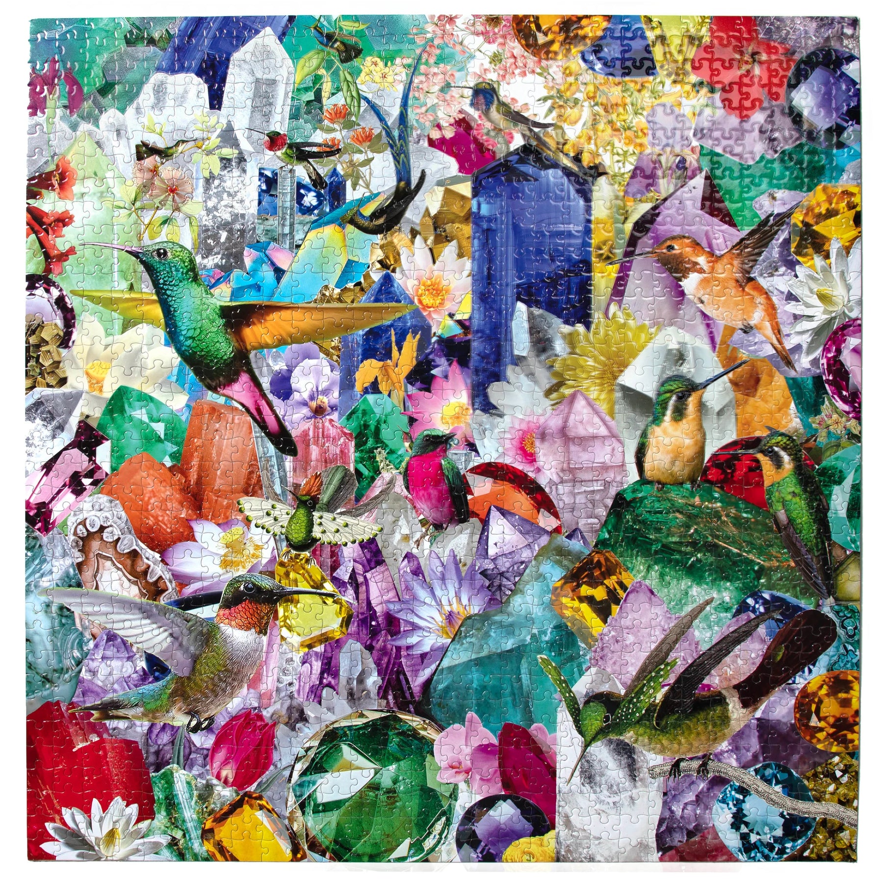 eeBoo - Hummingbirds and Gems 1000 Piece Puzzle
