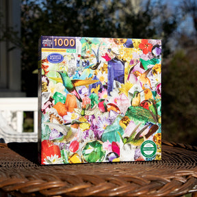 eeBoo - Hummingbirds and Gems 1000 Piece Puzzle