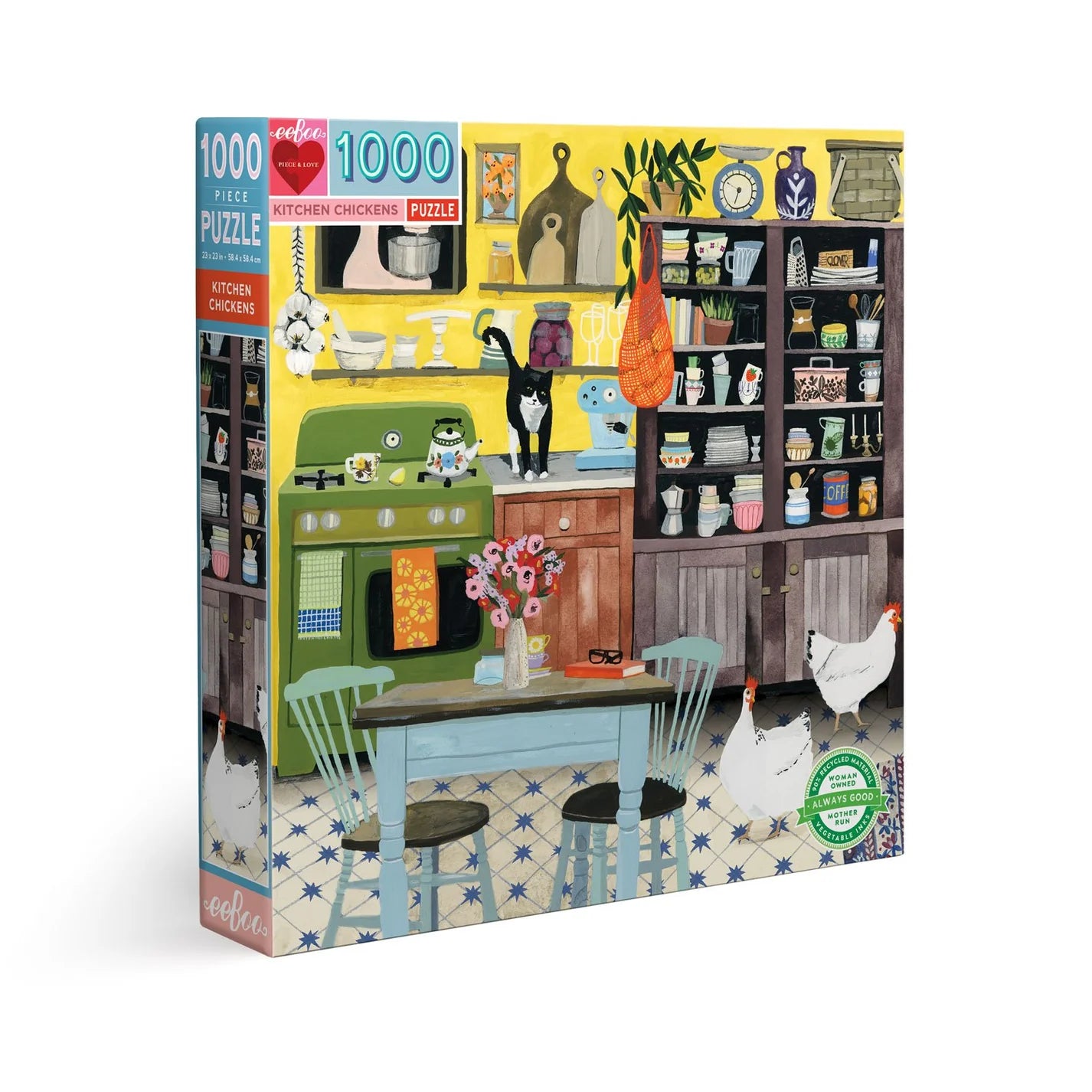 eeBoo - Kitchen Chickens 1000 Piece Puzzle
