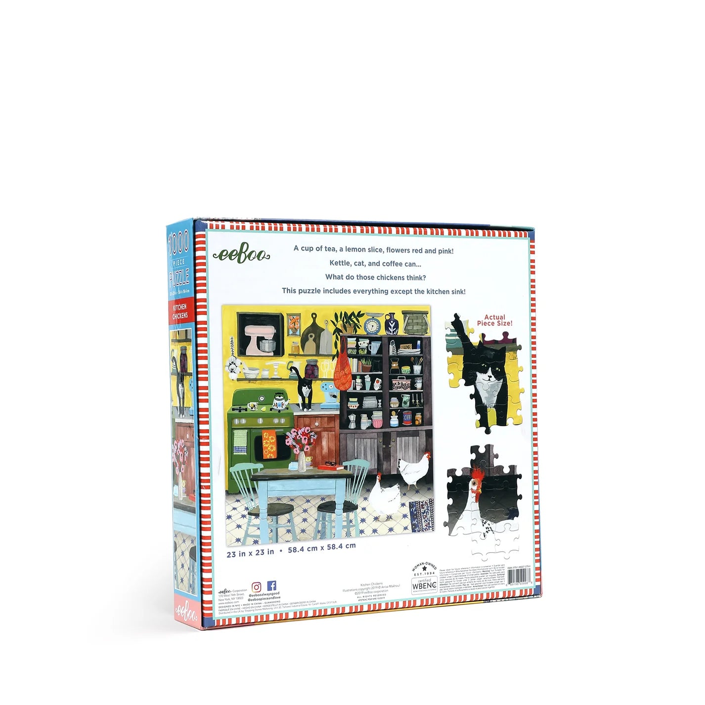eeBoo - Kitchen Chickens 1000 Piece Puzzle