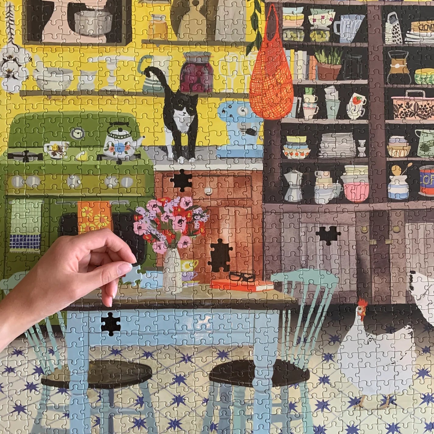 eeBoo - Kitchen Chickens 1000 Piece Puzzle