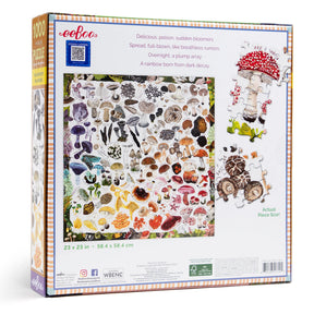 eeBoo - Mushroom Rainbow 1000 Piece Puzzle