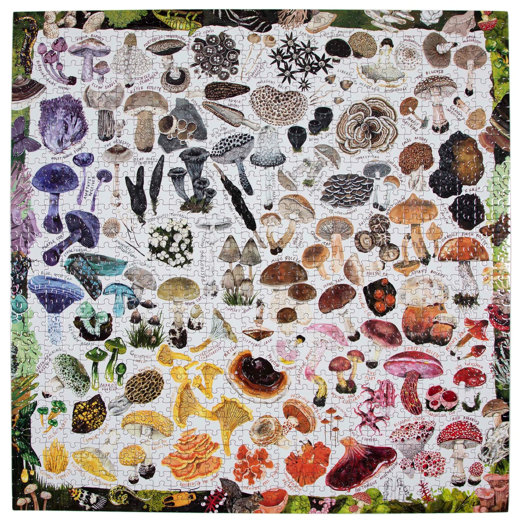 eeBoo - Mushroom Rainbow 1000 Piece Puzzle