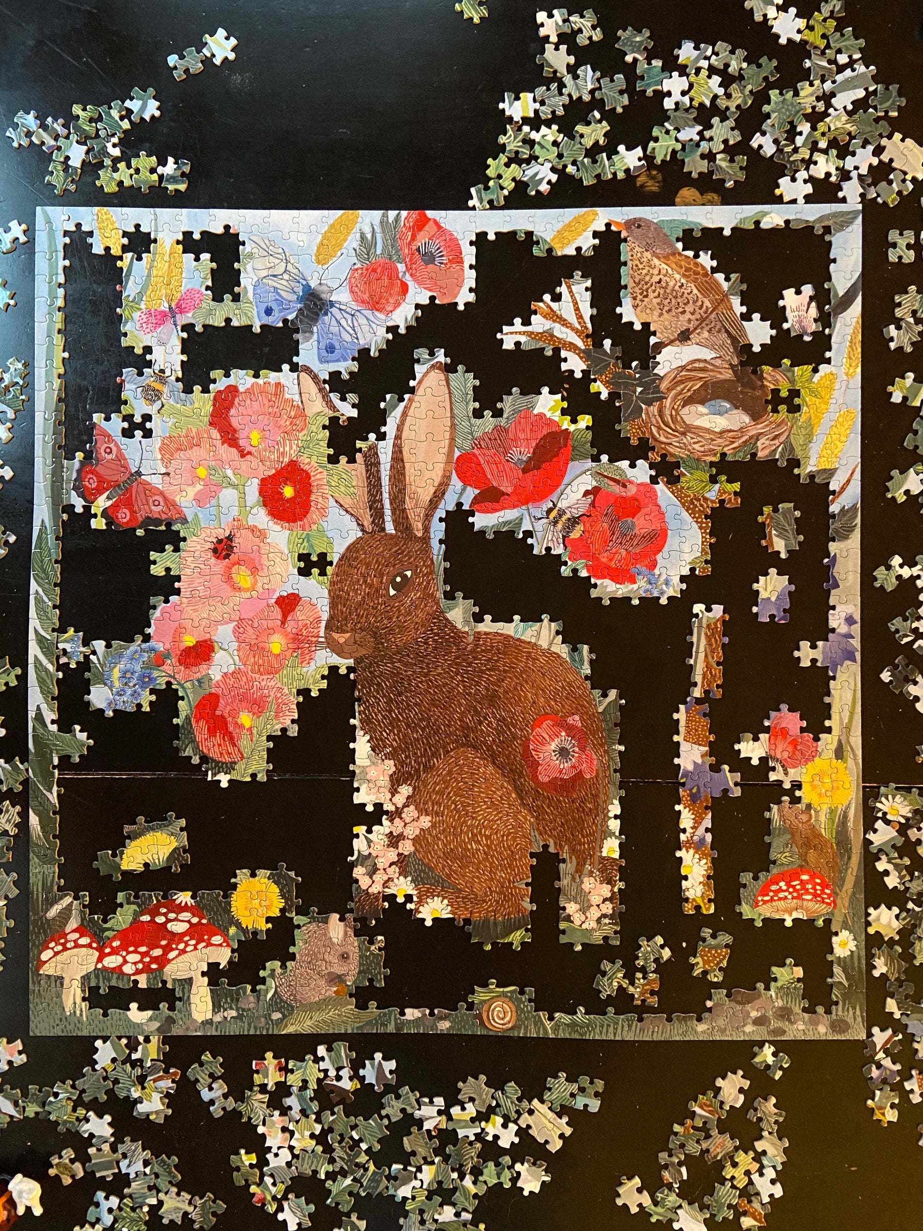eeBoo - Poppy Bunny 1000 Piece Puzzle - Southern Agriculture 