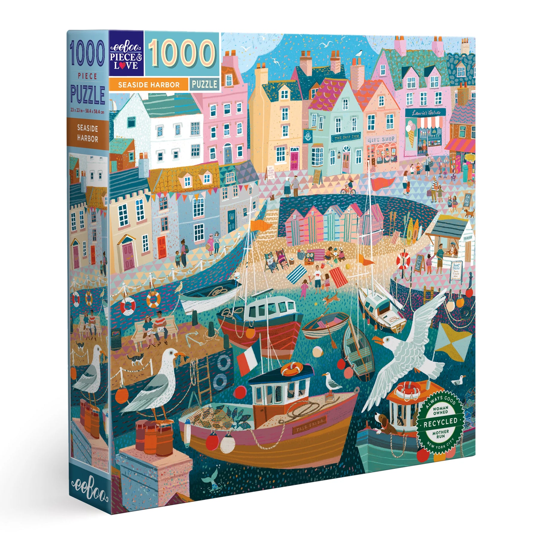 eeBoo - Seaside Harbor Square Puzzle