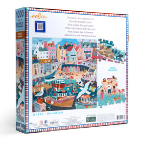 eeBoo - Seaside Harbor Square Puzzle
