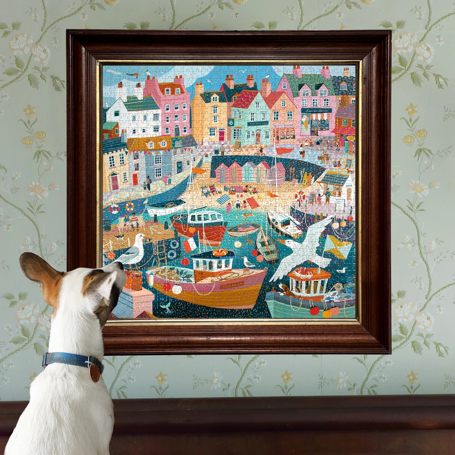 eeBoo - Seaside Harbor Square Puzzle