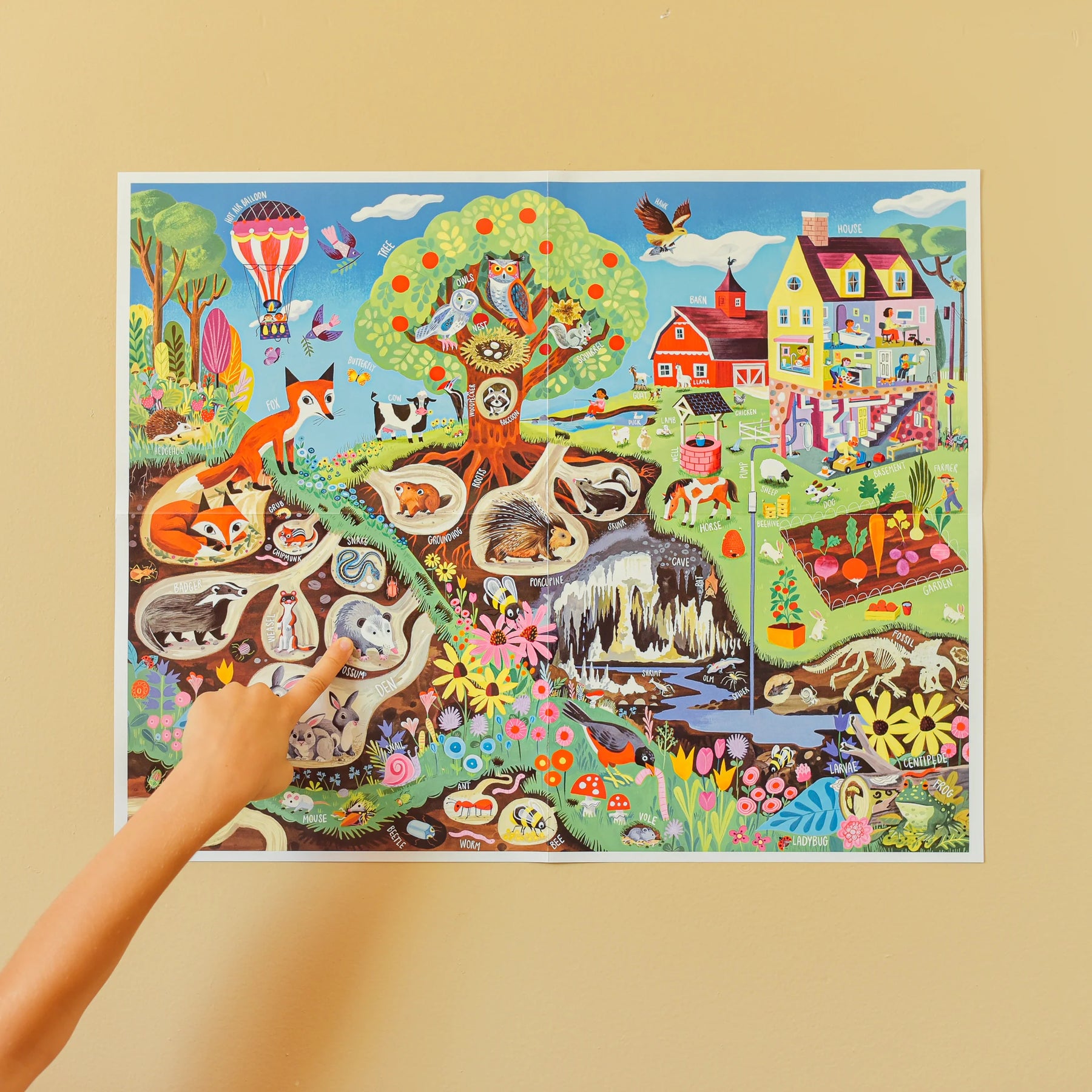 eeBoo - Within the Country Giant 48 Piece Puzzle