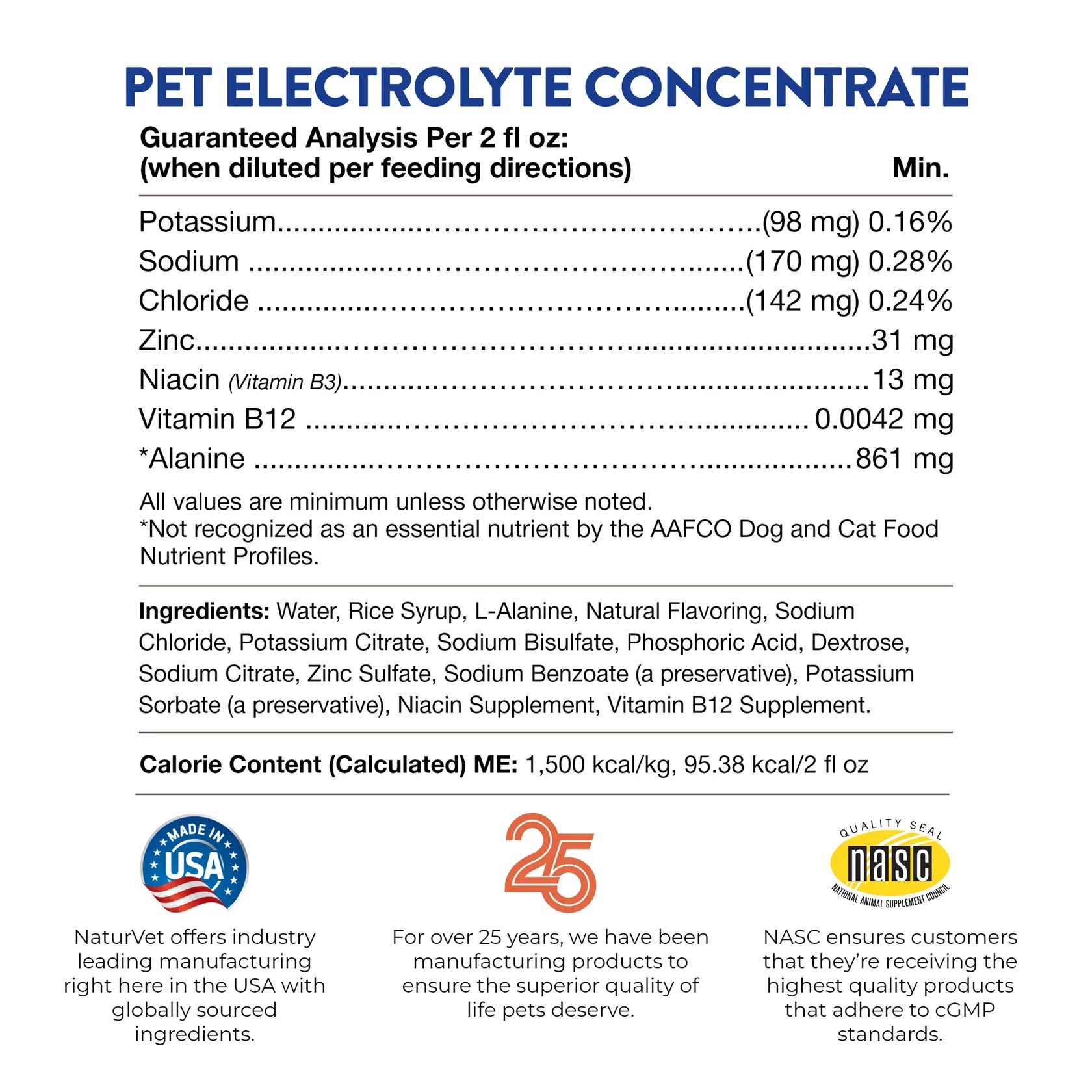 NaturVet - Pet Electrolyte Concentrate