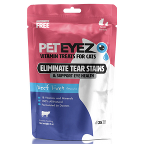 PetEyez - Vitamin Treats Beef For Cats - Eliminate Tear Stains