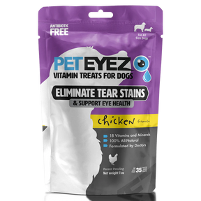 PetEyez - Vitamin Treats Chicken For Dogs - Eliminate Tear Stains