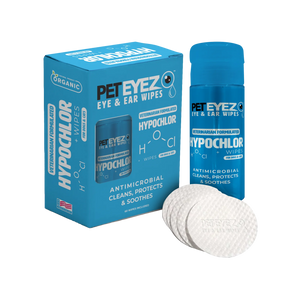 PetEyez - Hypochlor + Eye & Ear Wipes For Dogs & Cats -Antimicrobial