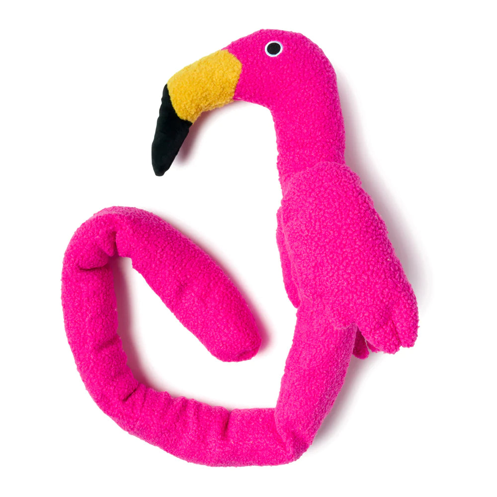 fabdog - Dog Toy Twisty Flamingo