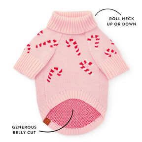 Foggy Dog - Dog Sweater Pink Candy Canes - Southern Agriculture 