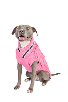 Chilly Dog - Dog Sweater Cable Knit Preppy