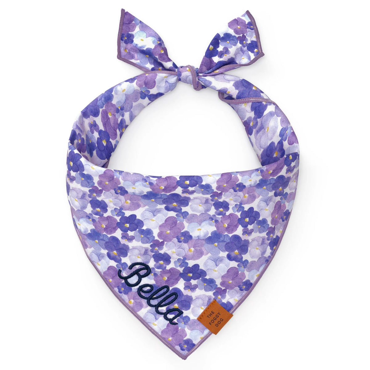 The Foggy Dog - Bandana Dog Pressed Pansies