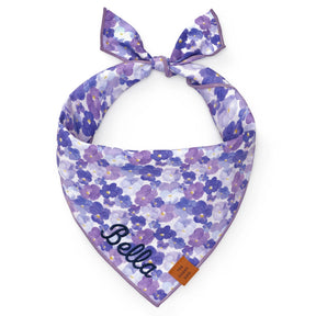 The Foggy Dog - Bandana Dog Pressed Pansies