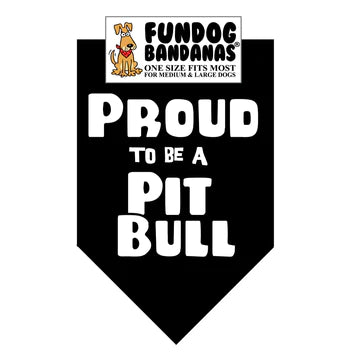 FunDog Bandanas - Dog Bandana Proud to be a Pitbull - Southern Agriculture 