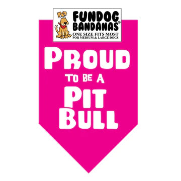 FunDog Bandanas - Dog Bandana Proud to be a Pitbull - Southern Agriculture 