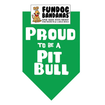 FunDog Bandanas - Dog Bandana Proud to be a Pitbull - Southern Agriculture 
