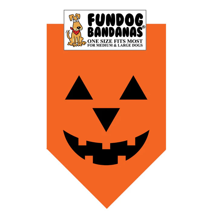 FunDog Bandanas - Dog Bandana Pumpkin Face
