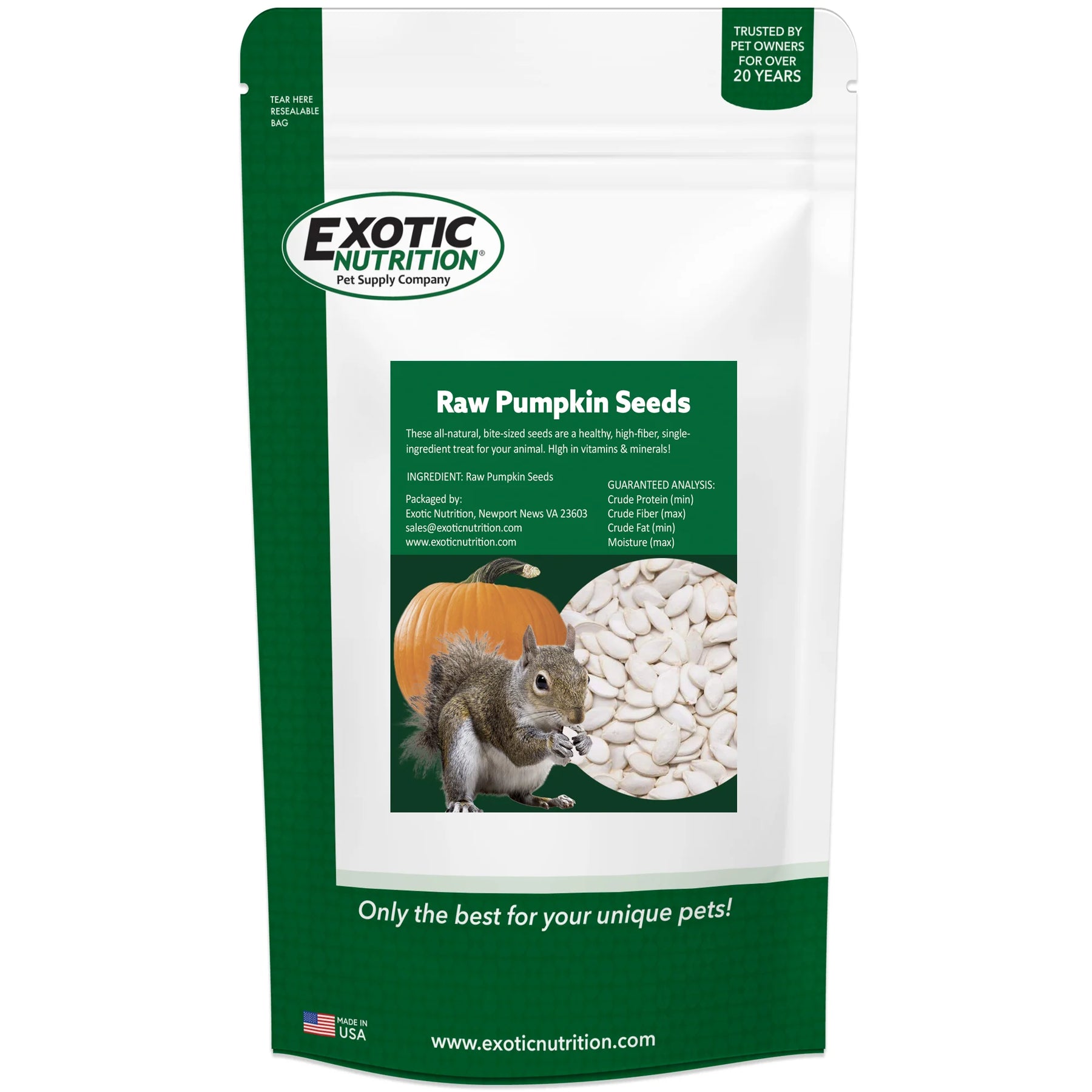 Exotic Nutrition - Raw Pumpkin Seeds