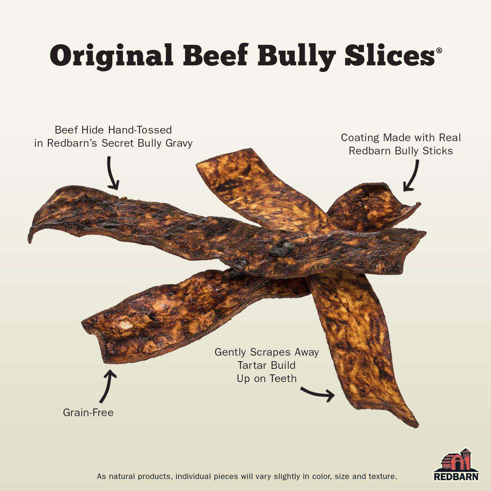 Redbarn - Bully Slices - BBQ Cow Ear Slices Coated w/ BBQ Gravy