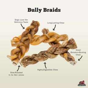 Redbarn - Braided Bully Sticks Dog Treat - Southern Agriculture 
