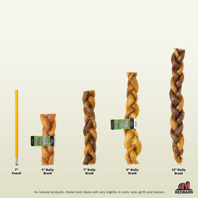 Redbarn - Braided Bully Sticks Dog Treat - Southern Agriculture 