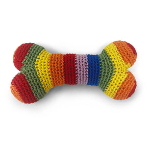 Dogo Pet -  Crochet Rainbow Bone Dog Toy