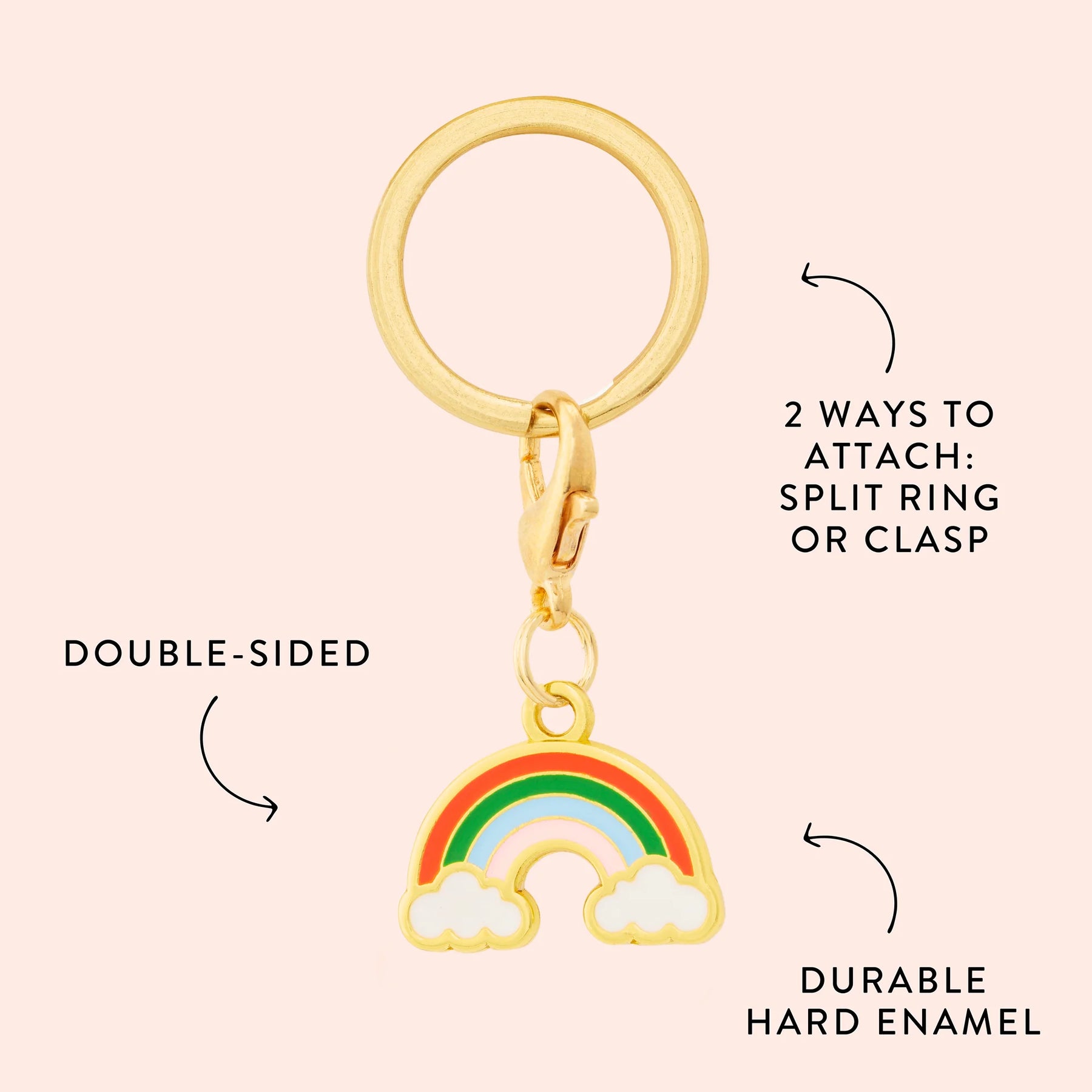 The Foggy Dog - Collar Charm Rainbow