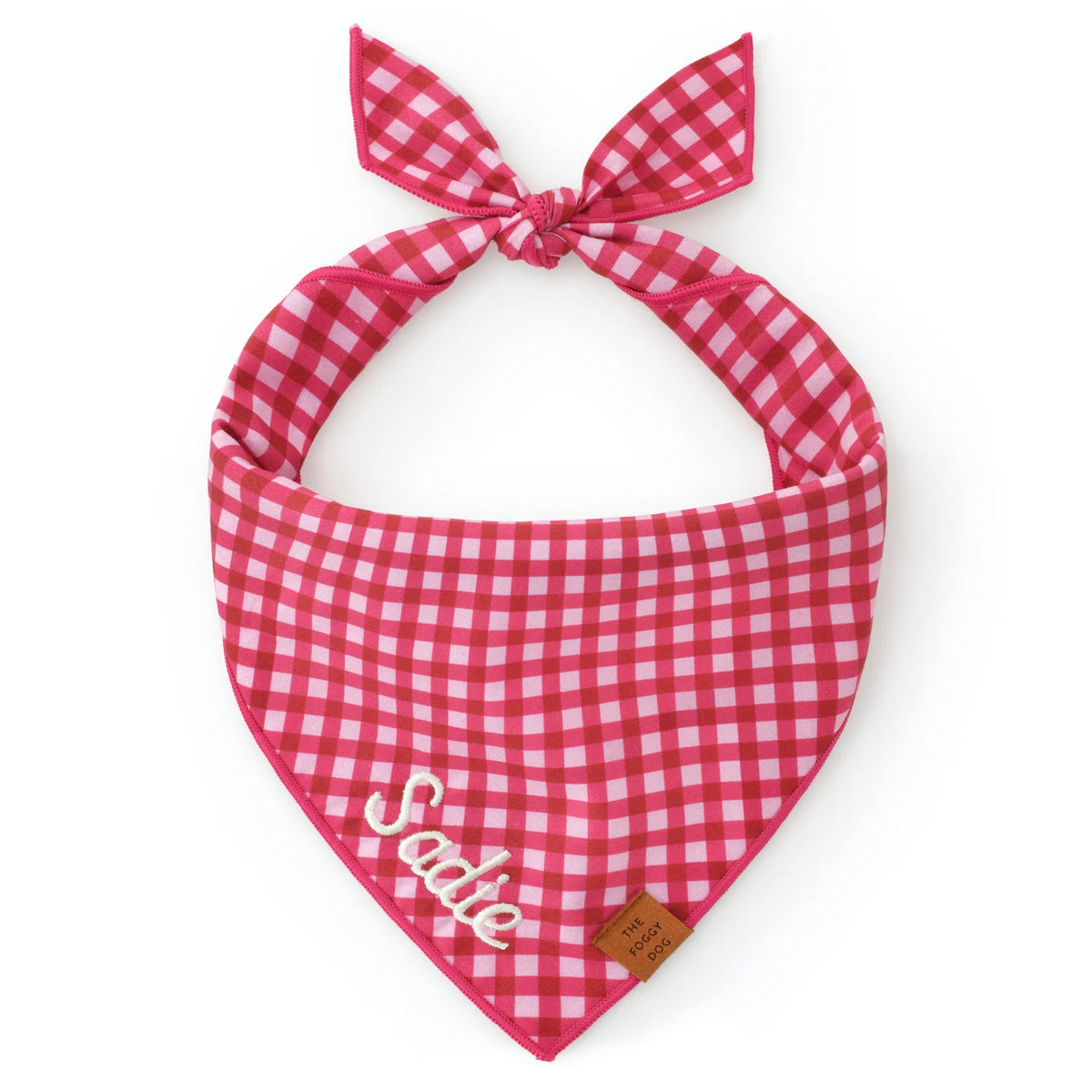 The Foggy Dog - Bandana Raspberry Gingham