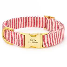 The Foggy Dog - Dog Collar Red Stripe