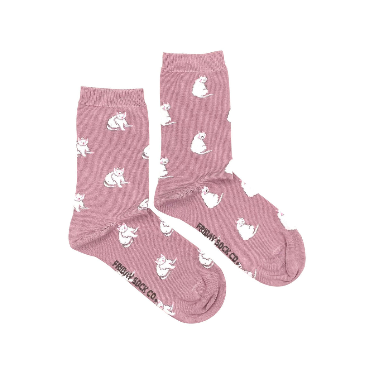 Friday Sock Co. - Women's Socks White Cat Mismatched