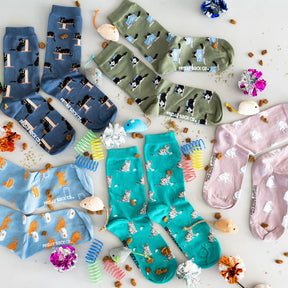 Friday Sock Co. - Women's Socks Cat & Mouse Mismatched