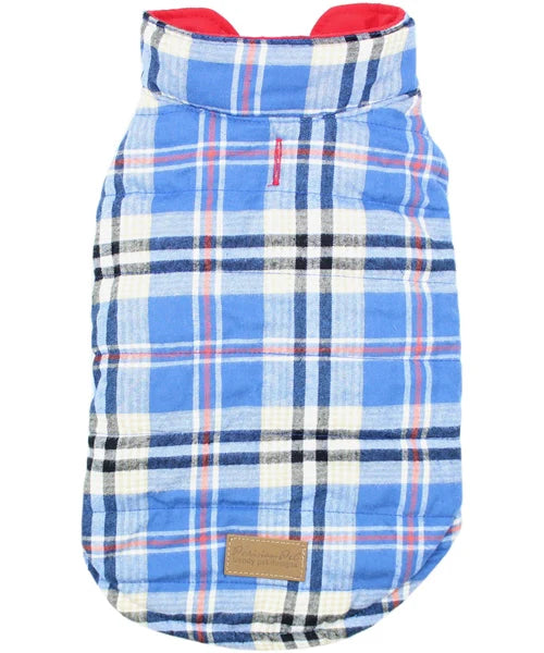 Parisian Pet - Dog Jacket Red w/ Plaid (Reversible) - Southern Agriculture 