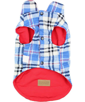 Parisian Pet - Dog Jacket Red w/ Plaid (Reversible) - Southern Agriculture 