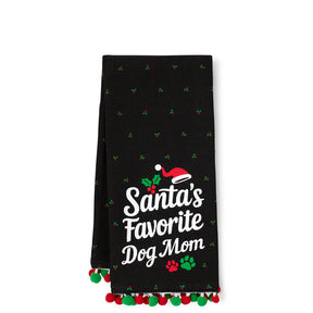 Swig - Tea Towel Santa's Favorite Dog Mom