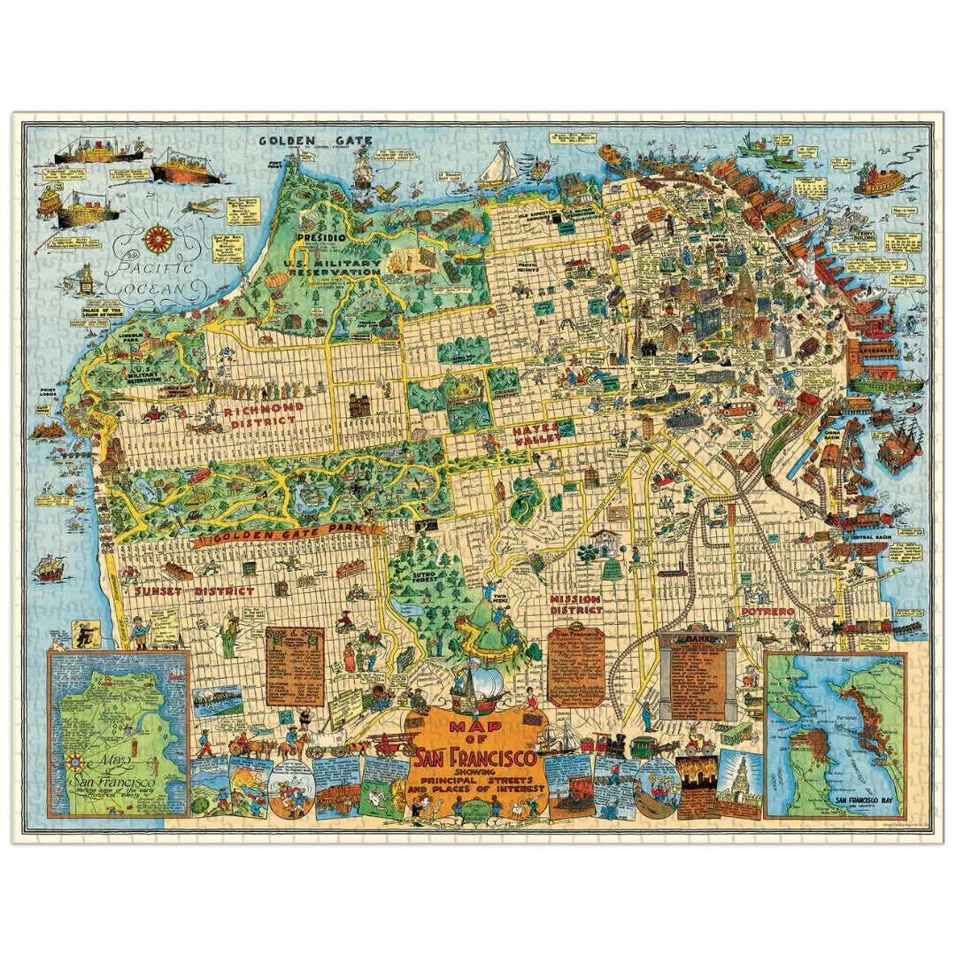 Cavallini Papers & Co - Puzzle Map Of San Francisco