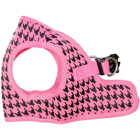 Parisian Pet - Step-In Harness Pink Houndstooth
