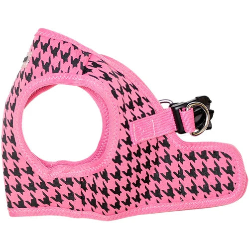 Parisian Pet - Step-In Harness Pink Houndstooth